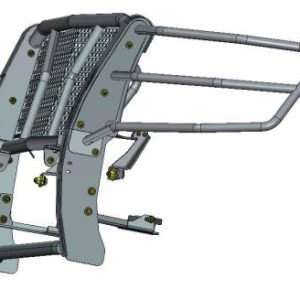 Black Horse Off Road Grille Guard, Rugged Series, Semi-Gloss Powder Coat, Steel, 2.25 Inch Bar Diameter, With Brush Guard – RU-CHTA07-B
