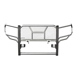 Black Horse Off Road Grille Guard, Rugged Series, 3-Piece Modular, Polished, Stainless Steel, 2.25 Inch Bar Diameter, With Brush Guard – RU-DORA20-SS