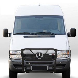 Black Horse Off Road Grille Guard, Rugged Series, Powder Coated, Steel, With Brush Guard, Without Skid Plate – RU-DOSP07-B