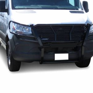 Black Horse Off Road Grille Guard, Rugged Series, Powder Coated, Steel, With Brush Guard, Without Skid Plate – RU-DOSP19-B