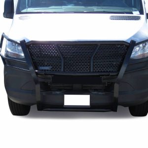 Black Horse Off Road Grille Guard, Rugged Series, Powder Coated, Steel, With Brush Guard, Without Skid Plate – RU-DOSP19-B