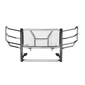Black Horse Off Road Grille Guard, Rugged Series, 3-Piece Modular, Polished, Stainless Steel, 2.25 Inch Bar Diameter, With Brush Guard – RU-FOF116-SS