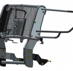 Black Horse Off Road Grille Guard, Rugged Series, Semi-Gloss Powder Coat, Steel, 2.25 Inch Bar Diameter, With Brush Guard – RU-GMSI20-B