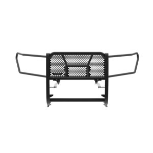 Black Horse Off Road Grille Guard, Rugged Series, 3-Piece Modular, Semi-Gloss Powder Coat, Steel, 2-1/4 Inch Bar Diameter – RU-GMSI22-B