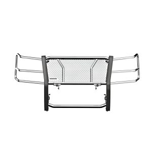 Black Horse Off Road Grille Guard, Rugged Series, 3-Piece Modular, Polished, Stainless Steel, 2.25 Inch Bar Diameter, With Brush Guard – RU-GV02MA-SS
