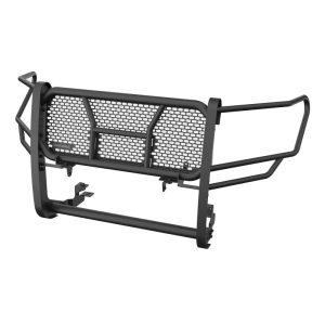 Black Horse Off Road Grille Guard, Rugged Series, 3-Piece Modular, Powder Coated, Steel, With Brush Guard, Without Skid Plate – RU-TOTA24-B