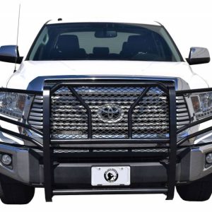 Black Horse Off Road Grille Guard, Rugged Series, Powder Coated, Steel, With Brush Guard, Without Skid Plate – RU-TOTU07-B