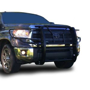 Black Horse Off Road Grille Guard, Rugged Series, Powder Coated, Steel, With Brush Guard, Without Skid Plate – RU-TOTU07-B