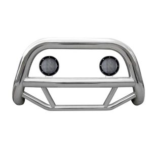 Black Horse Off Road Bull Bar, Max, 2-1/2 Inch Diameter Tube, Polished, Stainless Steel, Without Skid Plate – MBS-HOC5005-PLFB