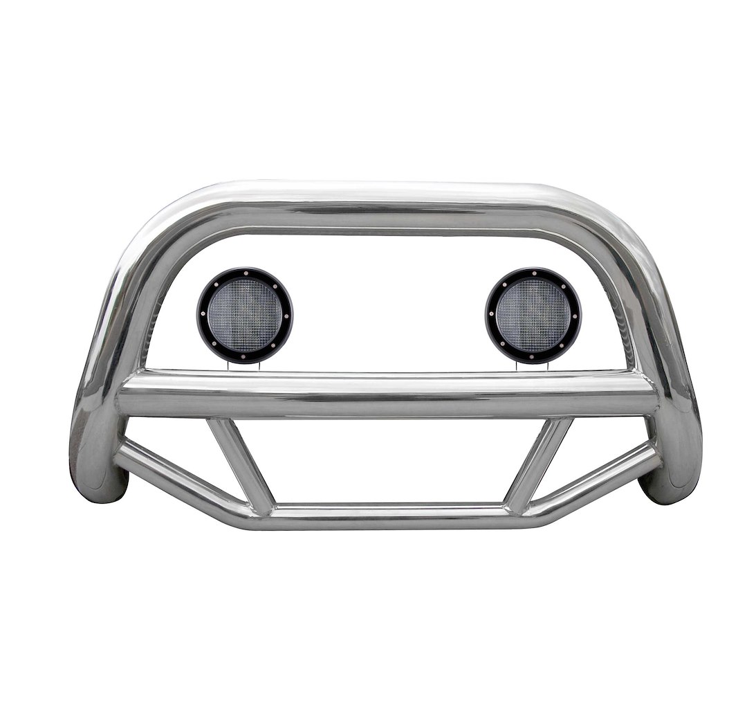 Black Horse Off Road Bull Bar, Max, 2-1/2 Inch Diameter Tube, Polished, Stainless Steel, Without Skid Plate – MBS-HOC5005-PLFB