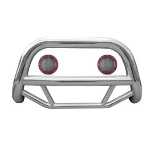 Black Horse Off Road Bull Bar, Max, 2-1/2 Inch Diameter Tube, Polished, Stainless Steel, Without Skid Plate – MBS-JEB9206-PLFR