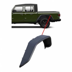 Black Horse Off Road Fender Flare, Tubular Look, Bolt-On, 3 Inch Width, Texture Powder Coat, Steel, Set of 2 – TFFG20R