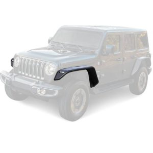 Black Horse Off Road Fender Flare, Tubular, Matte Black, Steel, Set of 2 – TFFJL1