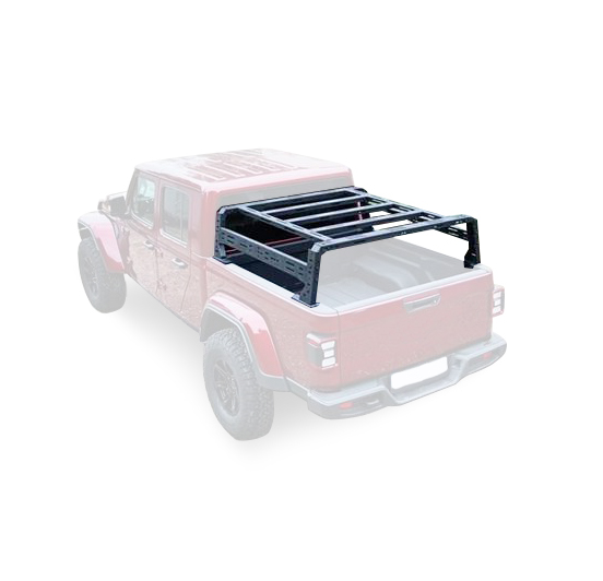 Black Horse Off Road Truck Bed Bar, Overland, Rugged Style, With Bed Rail Track for Cross Bar Mounting/ with Two 150 Pound Capacity Cross Bars – TR08B