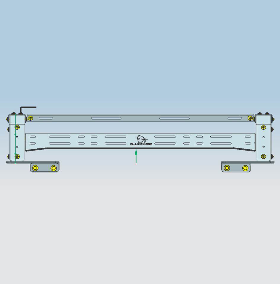 Black Horse Off Road Truck Bed Bar, Overland, Rugged Style, With Bed Rail Track for Cross Bar Mounting/ with Two 150 Pound Capacity Cross Bars – TR11B