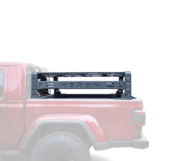 Black Horse Off Road Truck Bed Bar, Overland, Rugged Style, With Bed Rail Track for Cross Bar Mounting/ with Two 150 Pound Capacity Cross Bars – TR11B