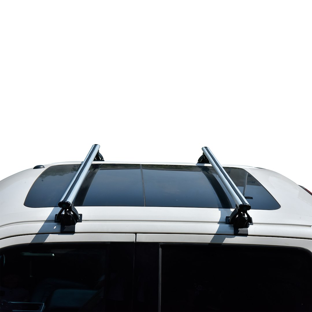 Black Horse Off Road Roof Rack, Traveler, 60 Inch Length, Silver, For Use on Any Naked Roof/ Gutters, Set of 2 Cross Bars and Hardware – TR-60SI