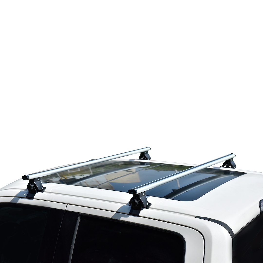 Black Horse Off Road Roof Rack, Traveler, 60 Inch Length, Silver, For Use on Any Naked Roof/ Gutters, Set of 2 Cross Bars and Hardware – TR-60SI