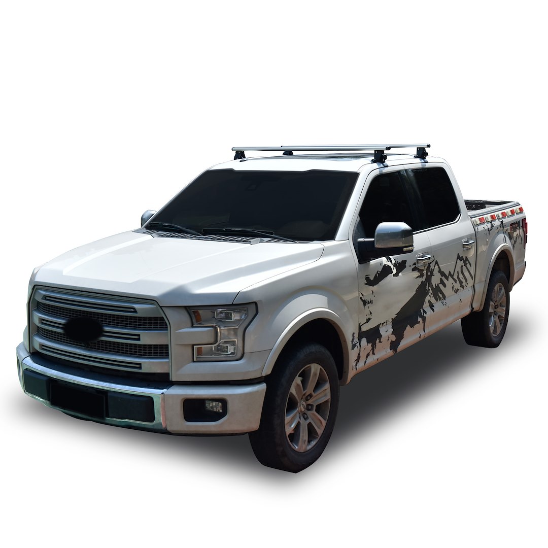 Black Horse Off Road Roof Rack, Traveler, 60 Inch Length, Silver, For Use on Any Naked Roof/ Gutters, Set of 2 Cross Bars and Hardware – TR-60SI