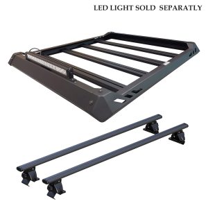 Black Horse Off Road Roof Basket, Traveler, 55 Inch X 45 Inch, Includes Cross Bars, Aluminum – TRRB260