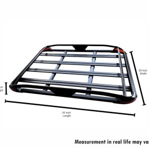 Black Horse Off Road Roof Basket, Traveler, 55 Inch X 39 Inch, Includes Cross Bars, Aluminum – TR-RB5539