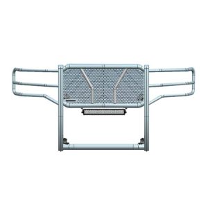 Black Horse Off Road Grille Guard, Rugged Series, 3-Piece Modular, Semi-Gloss Powder Coat, Steel, 2-1/4 Inch Bar Diameter – RU-GMSI15-B-K1