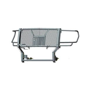 Black Horse Off Road Grille Guard, Rugged Series, 3-Piece Modular, Semi-Gloss Powder Coat, Steel, 2-1/4 Inch Bar Diameter – RU-GMSI19-B-K2