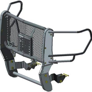 Black Horse Off Road Grille Guard, Rugged Series, 3-Piece Modular, Semi-Gloss Powder Coat, Steel, 2-1/4 Inch Bar Diameter – RU-GMSI19-B-K2