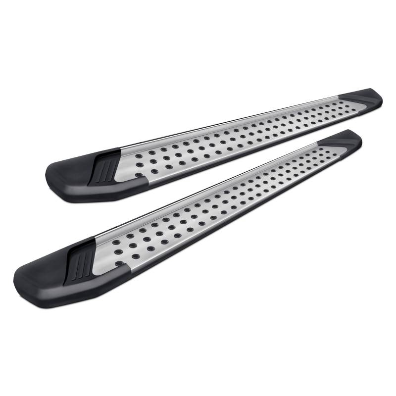 Black Horse Off Road Running Board, Vortex, 5-1/2 Inch Width, Brushed, Aluminum, With Rubber DOT Grips, Unlighted, With Mounting Hardware – VO-CHTR