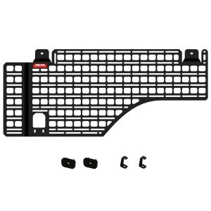 Builtright Molle Cargo Panel, Bedside Mount, Screw on, Powder Coated, Textured Black, Steel – 102034