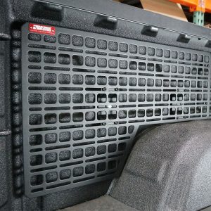 Builtright Molle Cargo Panel, Bedside Mount, Screw on, Powder Coated, Textured Black, Steel – 102042