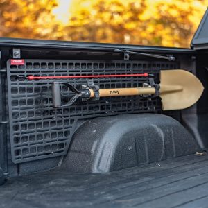 Builtright Molle Cargo Panel, Bedside Mount, Screw on, Powder Coated, Textured Black, Steel – 102042