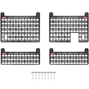 Builtright Molle Cargo Panel, Bedside Mount, Screw on, Powder Coated, Textured Black, Steel – 102114