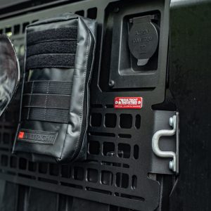 Builtright Molle Cargo Panel, Bedside Mount, Screw on, Textured Powder Coated, Textured Black, Steel – 102140