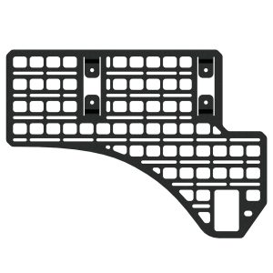 Builtright Molle Cargo Panel, Bedside Mount, Screw on, Powder Coated, Textured Black, Steel – 102505