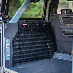 Builtright Molle Cargo Panel, Bedside Mount, Screw on, Powder Coated, Textured Black, Steel, With 1 Large Rear Panel and 4 Mounting Brackets – 102604