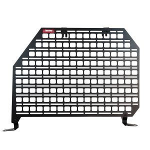 Builtright Molle Cargo Panel, Bedside Mount, Screw on, Powder Coated, Textured Black, Steel, With 1 Large Rear Panel and 4 Mounting Brackets – 102604