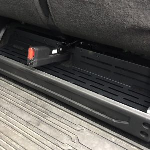 Builtright Under Seat Storage Unit, Under Rear Seat, 1 Compartment, Powder Coated Textured Black, Steel, With Mounting Hardware – 104022