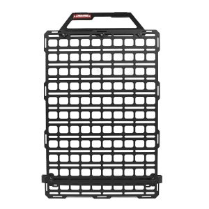 Builtright Molle Cargo Panel, Tech Plate, Seat Back Mount, Screw on, Powder Coated, Textured Black, Steel – 104044