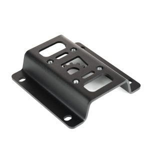 Builtright Tie Down Anchor Plate, Bed Side Mount, Screw on, Black, Single, With 4 Threaded Insert Screws – 104103