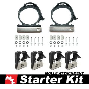 Builtright Molle Cargo Panel Clamp Mounting Plate, Use to Attach Clamps/ Straps and Other Accessories to Molle Cargo Panel, Stainless Steel – 104111