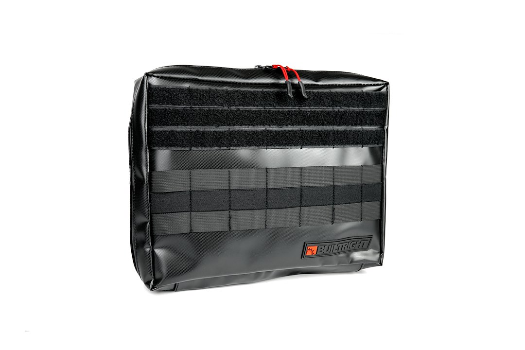 Builtright Gear Bag, Molle Pouch Style, 10 Inch Length X 13 Inch Width, With 1 Interior Pocket, With Two Zipper Closures, With Strap – 105102