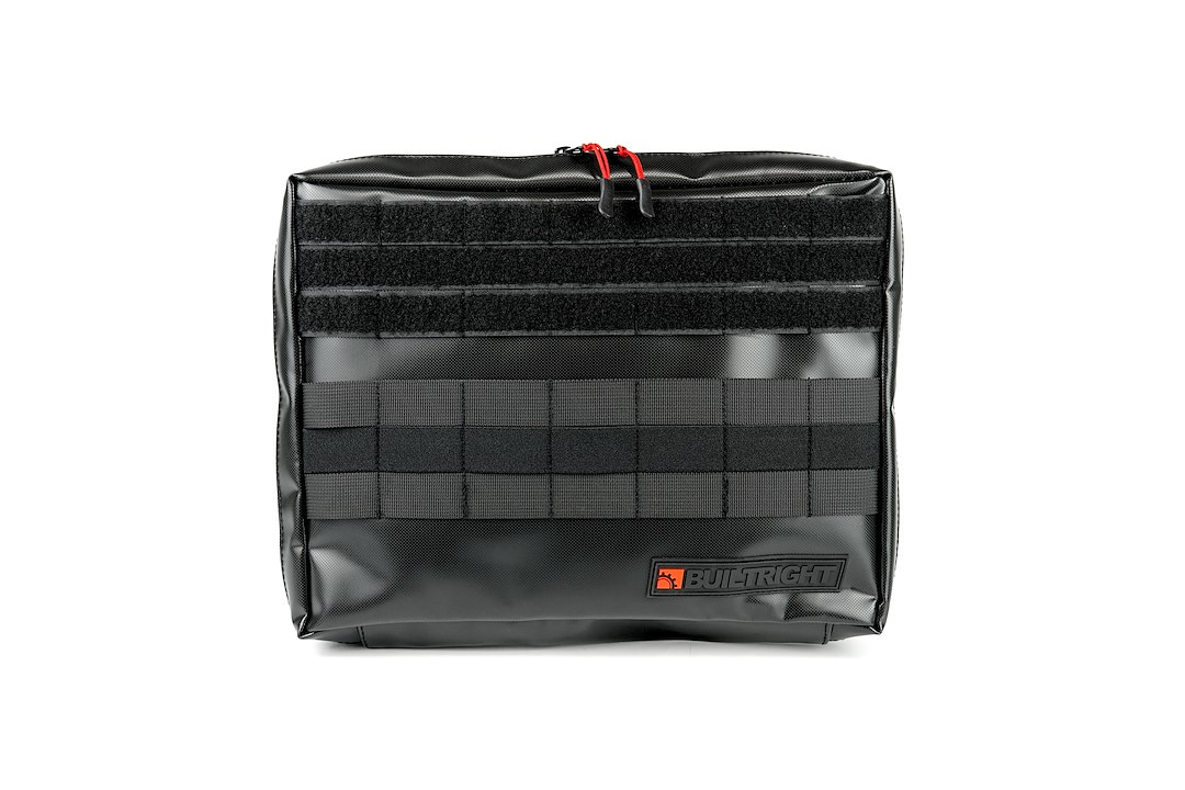 Builtright Gear Bag, Molle Pouch Style, 10 Inch Length X 13 Inch Width, With 1 Interior Pocket, With Two Zipper Closures, With Strap – 105102