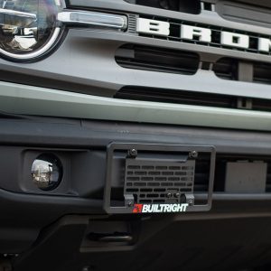 Builtright License Plate Relocation Kit, Relocate the License Plate Into OEM Standard Plastic Bumper, Black, Steel – 106101