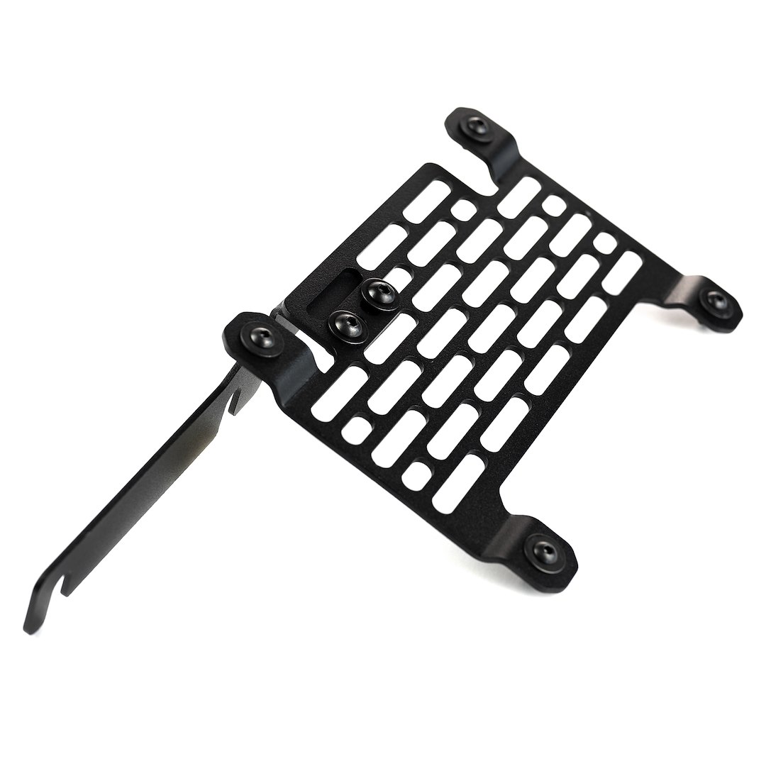 Builtright License Plate Relocation Kit, Relocate the License Plate Into OEM Modular Steel Bumper, Black – 106102