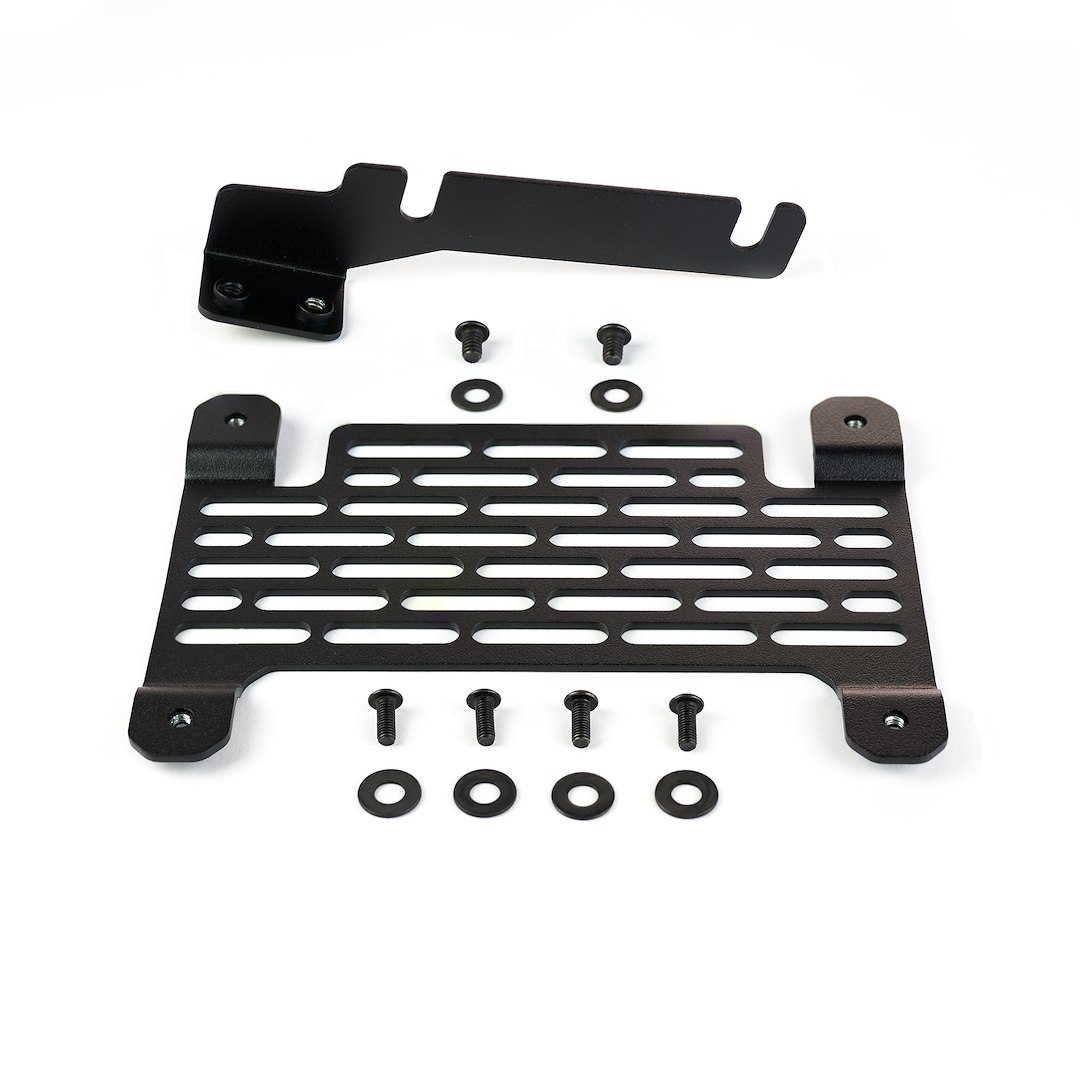 Builtright License Plate Relocation Kit, Relocate the License Plate Into OEM Modular Steel Bumper, Black – 106102