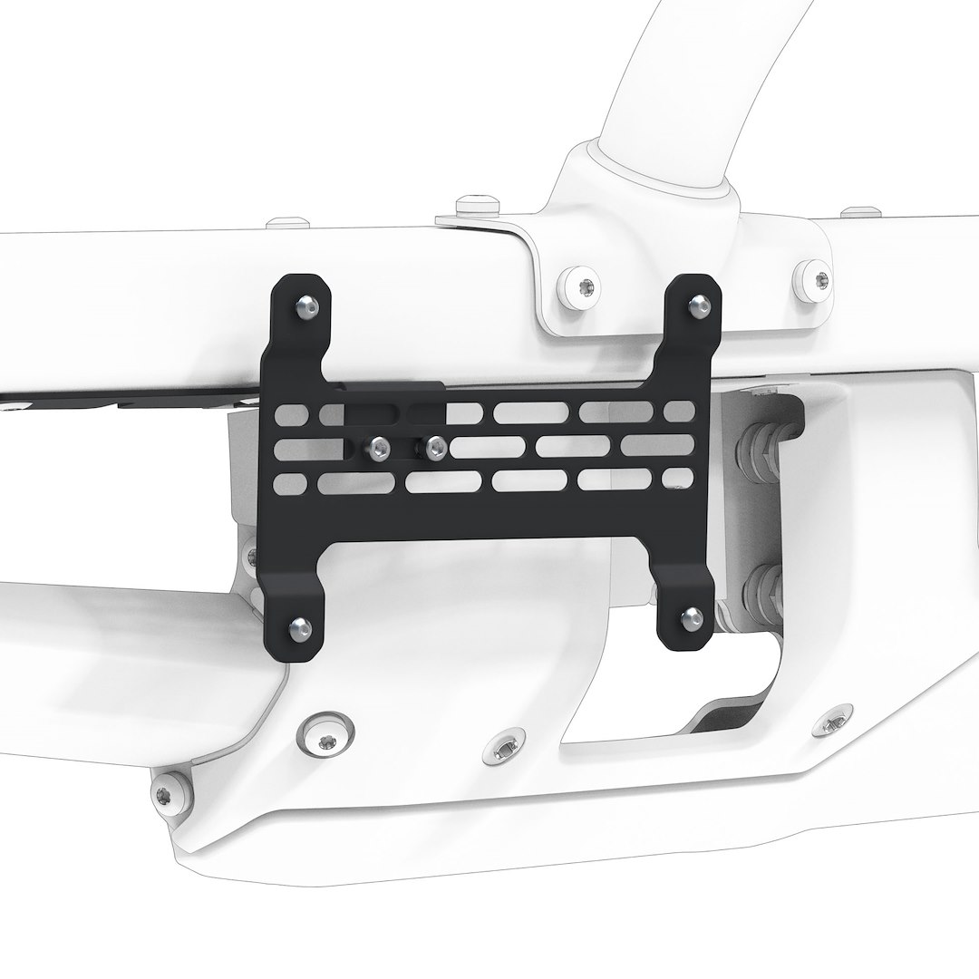 Builtright License Plate Relocation Kit, Relocate the License Plate Into OEM Modular Steel Bumper, Black – 106102