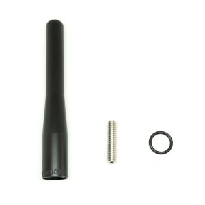 Builtright AM/ FM Antenna, Perfect Fit, Stubby Type, Black, 6061 Billet Aluminum, With O-Ring and Threaded Studs – 110011