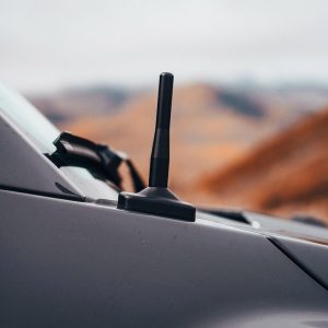 Builtright AM/ FM Antenna, Perfect Fit, Stubby Type, Black, 6061 Billet Aluminum, With O-Ring and Threaded Studs – 110011