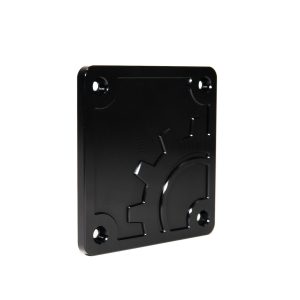 Builtright Receptacle Cover, Use to Replaces the Boring Plastic Cover IN the Bed, Black, Aluminum – 110014
